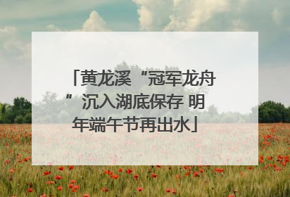 黄龙溪“冠军龙舟”沉入湖底保存 明年端午节再出水
