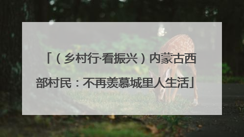 （乡村行·看振兴）内蒙古西部村民：不再羡慕城里人生活