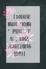10国采购团“抢购”四川二手车，10亿元项目现场签约