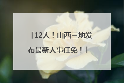 12人！山西三地发布最新人事任免！