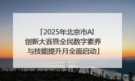 2025年北京市AI创新大赛暨全民数字素养与技能提升月全面启动