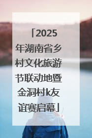 2025年湖南省乡村文化旅游节联动地暨金洞村k友谊赛启幕