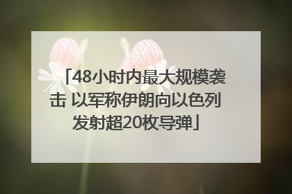 48小时内最大规模袭击 以军称伊朗向以色列发射超20枚导弹