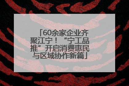 60余家企业齐聚江宁！“宁工品推”开启消费惠民与区域协作新篇